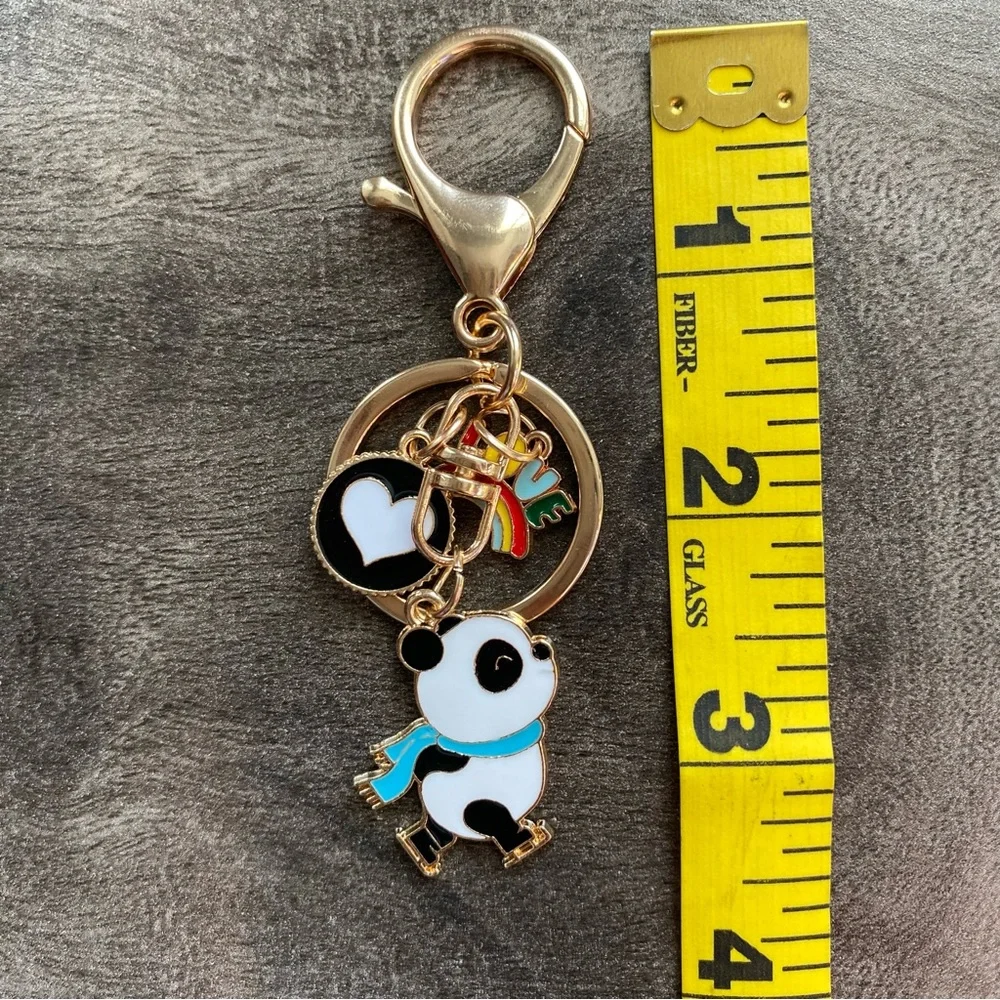 NEW Ice Skating Panda Decorative Bag Charm / Keychain - Non-Branded